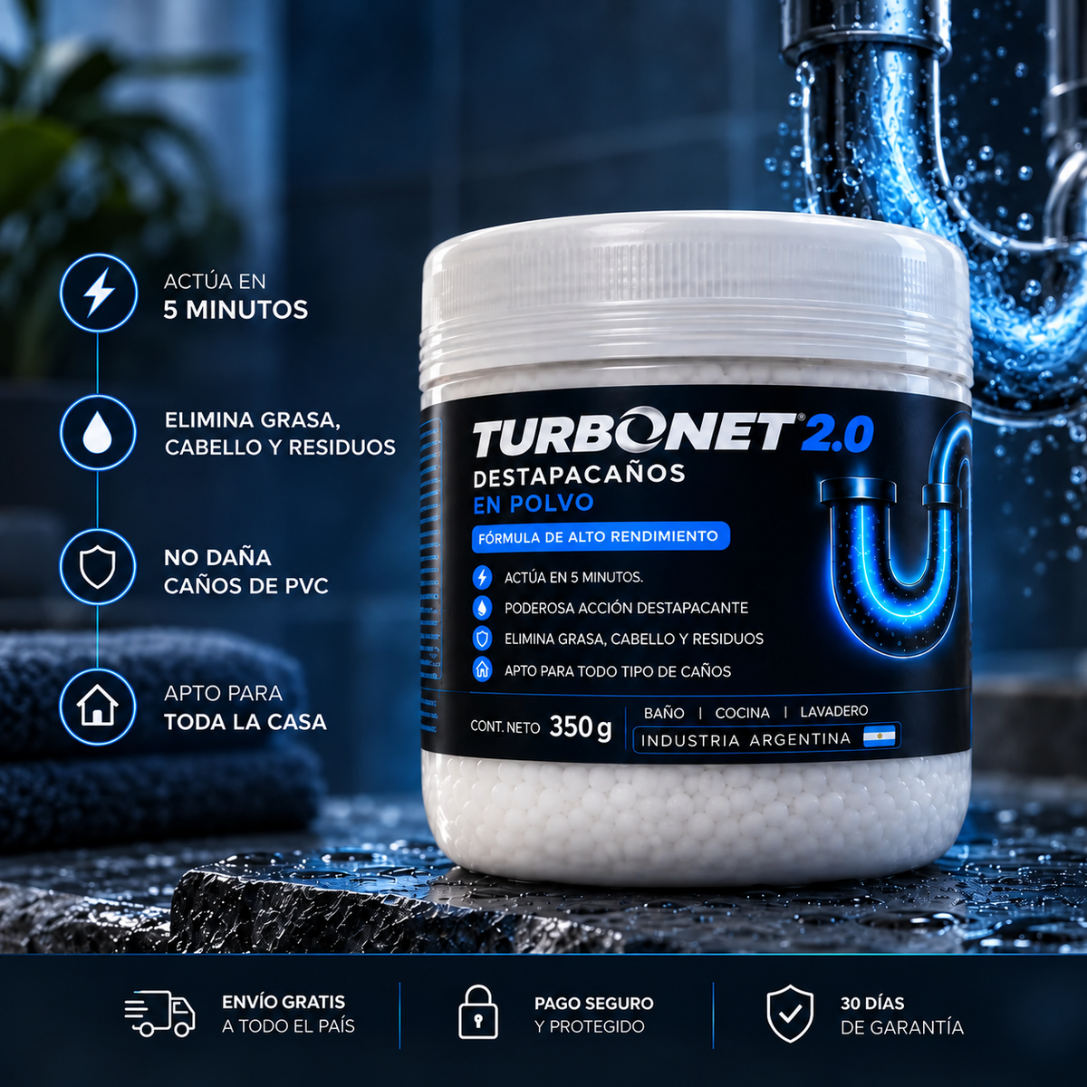 Turbonet 2.0 – Polvo destapacaños